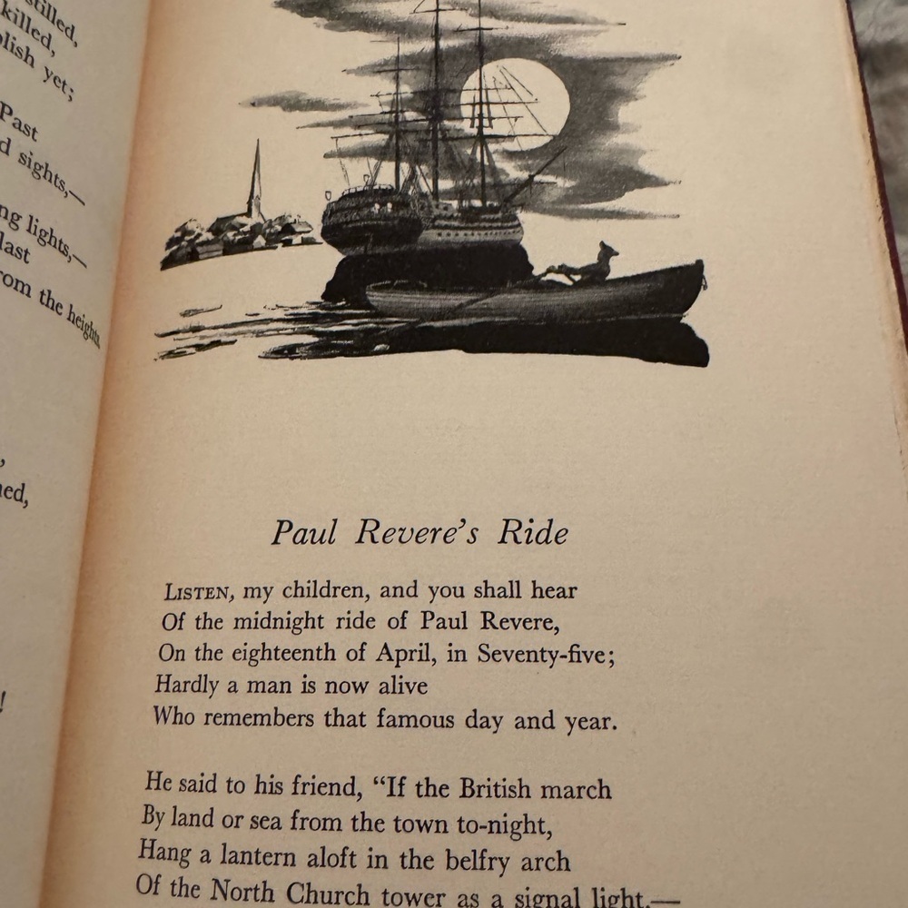 VINTAGE Classic Books HardBack Bound Favorite Poems Henry Wadsworth Longfellow - Picture 9 of 15